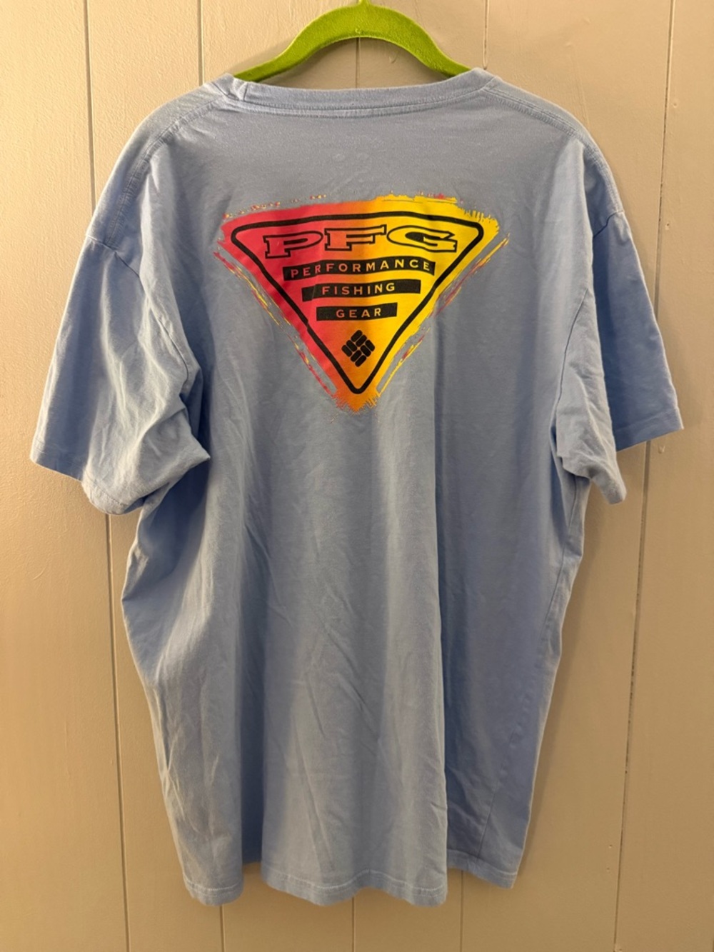 Columbia Light Blue PFG Short Sleeve Tee with Sunset Logo